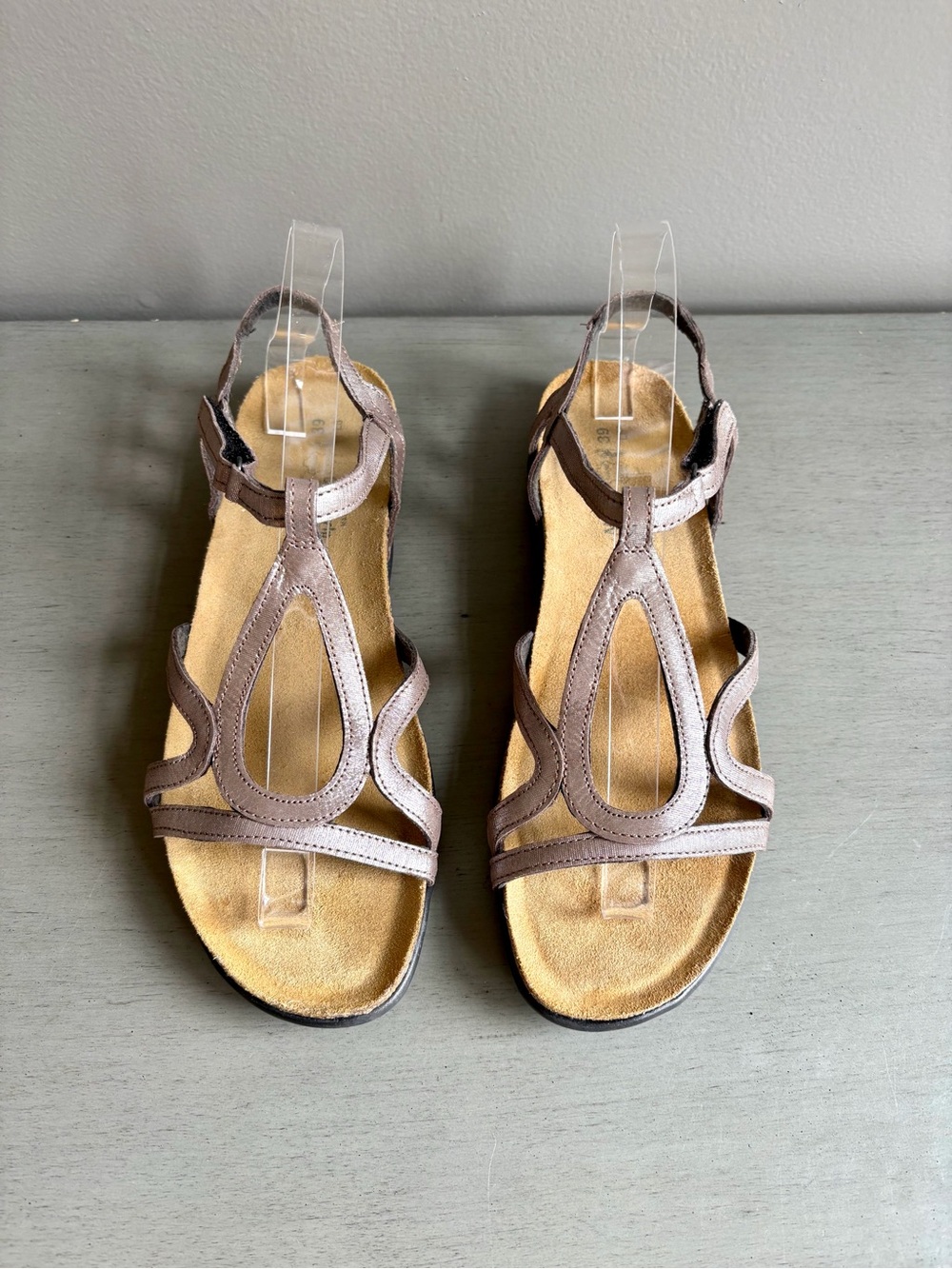 Naot Dorith Metallic Strappy Leather Flat Sandals Women 39 (US 8-8.5) Gladiator